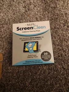 M&S Screencleen 30 Pack 75% Alcohol Screen Cleaning Wipes 2 boxes - Picture 1 of 1