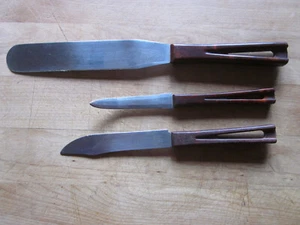 50er Set 3 Stanley Home Küchenutensilien Bake-lite Kunststoffgriffe Traube Obst - Bild 1 von 9