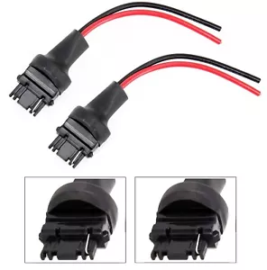 Pigtail Wire Male Socket 3156 T25 Two Harness Cable Back Up Reverse Replace Plug - Picture 1 of 5