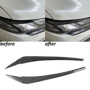 Faro delantero de fibra de carbono real borde de párpados para Toyota Camry 2018-2024 - Imagen 1 de 21