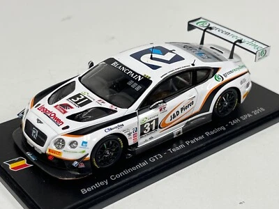 1/43 Spark Bentley Continental GT3 Team Parker 24 H of Spa 2018   SB225 KK - Image 1 of 4