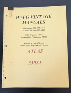 ATLAS 350XL OperatioIn and Maintenance Manual REPRINT - Zdjęcie 1 z 9