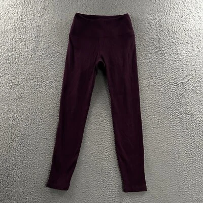 Pink Yoga Victorias Secret Womens Leggings Burgundy Small Cotton Blend - Image 1 of 4