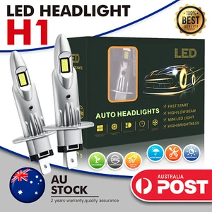 LED For Smart FORTWO (2005-2007) Headlight Kit H1 6000K White Bulbs HIGH Beam - Picture 1 of 17