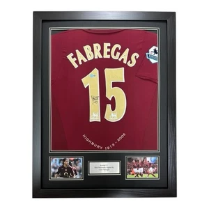 Cesc Fabregas signed shirt FRAMED AFTAL PROOF ARSENAL JERSEY DISPLAY Fàbregas - Picture 1 of 3