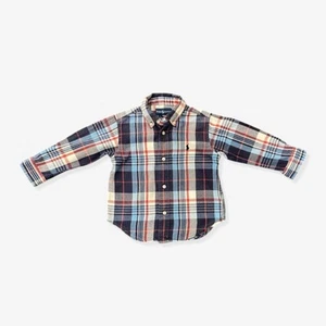 Polo Ralph Lauren Small Pony Toddler Plaid Checkered Flannel Shirt 24M - Picture 1 of 6