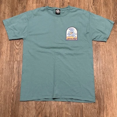 Men’s SANTA CRUZ Beach Bum Hand Scene Short Sleeve Tee Blue Size Medium? - Image 1 of 4