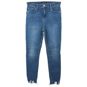 Lucky Brand Bridgette Skinny Jeans Womens 8/29 High Rise Distressed Frayed Hem - Picture 1 of 15