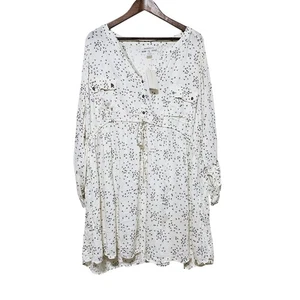 Motherhood Maternity Boho Drawstring Waist Roll Tab Sleeve Blouse Size 3X NWT - Picture 1 of 7
