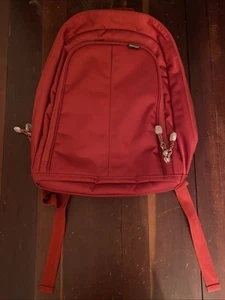 eBags Red Backpack Carry On Luggage EB2108-11 Padded Laptop Compartment EUC - Picture 1 of 24