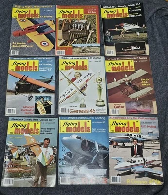 Lot Of 9 Vintage Flying Models Magazines 1977 - Image 1 of 4