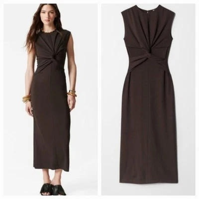 New With Tags  & OTHER STORIES Large (UK 16) Chocolate Twist Front Dress.£67 - Image 1 of 4