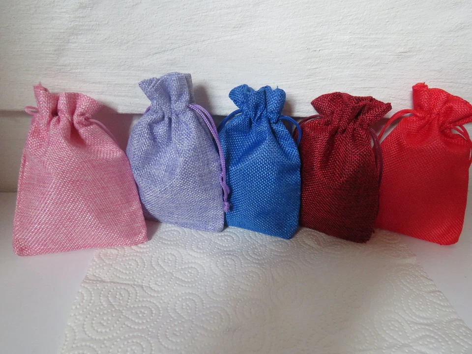 24 Jute Beutel Mix Säckchen Sack  Weihnachten Adventskalender Geschenkbeutel Neu - Bild 1 von 1