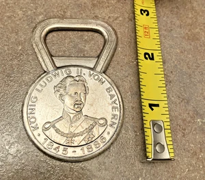 VINTAGE KÖNIG LUDWIG II VON BAYERN SCHLOSS NEUSCHWANSTEIN VERSILBERTER FLASCHENÖFFNER - Bild 1 von 4