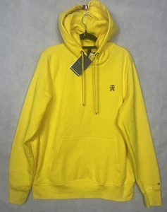 Tommy Hilfiger Men's Fleece Monogram Hoodie Yellow Size M *New With Tag* - Picture 1 of 7
