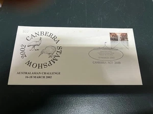 (1209) 8-7-2025 - Australia - Canberra Stamp Show 2002 cover (18-3) - Imagen 1 de 2