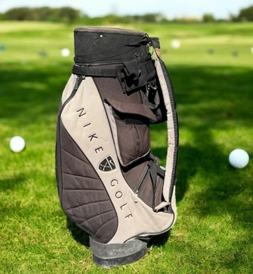 Vintage NIKE GOLF Carry Bag 5 Way Original Carry Strap Black Tiger Woods - Image 1 of 4