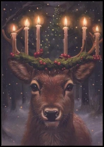Greeting Card - Deer - Angi Sullins And Silas Toball - Christmas CL114 - Picture 1 of 2