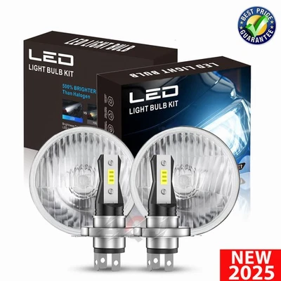 Newest fit for Dodge 1971-1978 B100 B200 B300 Van Pair 7" Round LED Headlights++ - Image 1 of 4