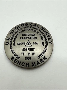 Mammoth Cave National Park Kühlschrankmagnet Souvenir US Geological Survey Benchmark - Bild 1 von 2