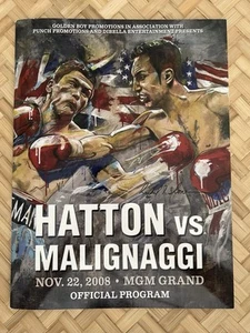 Boxing Program Hatton Vs Malignaggi November 22nd 2008 Mgm Grand Las Vegas - Picture 1 of 7