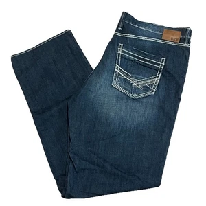 BKE Jeans Herren 44x38 Blau Denim Seth Boot Cut High Rise Buckle - Distressed - Bild 1 von 12