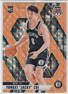 2024-25 Panini Mosaic Yongxi Jacky Chui #213 RC Orange Mosaic /25 Brooklyn Nets - Bild 1 von 2