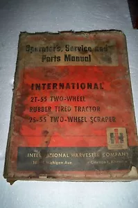 Tractor Vintage International Harvester 2T-55 2 ruedas cansado 2S-55 raspador m-1 - Imagen 1 de 3