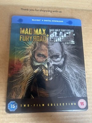 Mad Max Fury Road UK Blu-ray Steelbook + Black & Chrome Edition - NEW & SEALED - Image 1 of 4