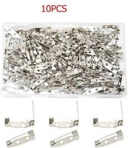 38mm Bar Pins Locking Safety Clasp for Name Tags Badges Corsage & DIY Crafts - Picture 1 of 5