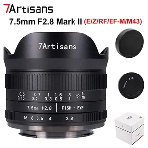 7artisans 7.5mm F2.8 II APS-C Fisheye Lens for E/X/Z/EOS-M/RF/EOS-R M4/3 Mount - Picture 1 of 7