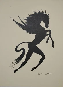 Delanglade Frederic - Litografia Originale Firmata - Zodiaco Pegaso - Imagen 1 de 1