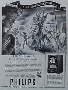 PUBLICITE PHILIPS RADIO 535 INDONESIE BANDOENG JAVA BALI SIGNE FIRCSA DE 1935 AD - Picture 1 of 1