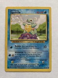 Pokemon Base Set Squirtle Unlimited Common 63/102 MP - Picture 1 of 2