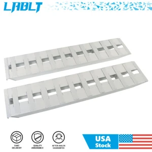 LABLT 60''x12'' 1 Pair Aluminum Ramps 6500Lbs Car Trailer Truck Ramps Hook End