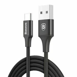 USB Stecker auf Typ-C Stecker Rapid Series Kabel mit Anzeigeleuchte schwarz - 2M - Bild 1 von 5