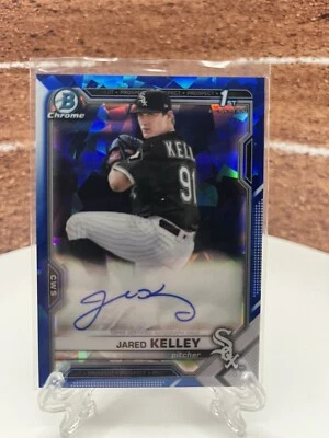 2021 Bowman Sapphire White Sox Jared Kelley 1st Chrome Sapphire Autograph - Image 1 of 2