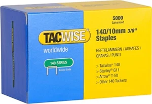 Tacwise 0342 Type 140/10mm Heavy Duty Galvanised Staples, Pack of 5000 - Picture 1 of 2