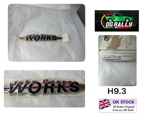 New Genuine MINI R50 R52 R53 R55 R56 S JCW Trunk Lid Badge Sticker 51147175102 - Picture 1 of 1