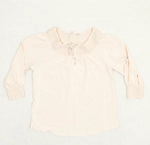 Calvin Klein Women's Blouse Crew Neck 3/4 Sleeve Solid Polyester Pink Size M - Picture 1 of 8