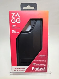 ZAGG Everest SNAP Case Kickstand/ Magsafe - Apple iPhone 15 Pro Max 6.7" (Black) - Picture 1 of 20