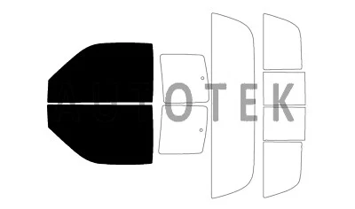 Película precortada tinte de ventanas delanteras de dos puertas para Ram 1500 cabina extendida 1994-2001 Foto 1 de 4