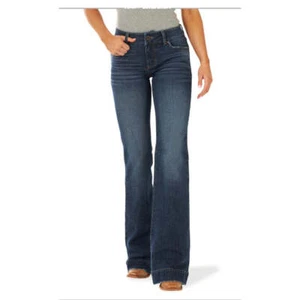 2317172 Wrangler Women's Retro Mae Trouser Jean Mid Rise - Shelby NEW - Picture 1 of 1