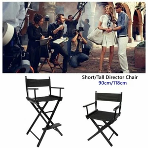 Studio Pro Portable Wooden Foldable 90/118cm Director Chair Film Movie Shooting - Picture 1 of 13