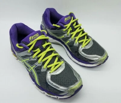 Asics Gel-Kayano 21 Women's Size 9.5 D (Wide) Running Shoes Charcoal Purple - Image 1 of 4