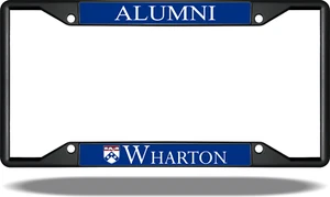 Pennsylvania Penn Wharton ALUMNI Black License Plate Frame - Picture 1 of 1