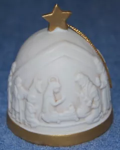 Campana vintage romana porcellana ""Prima campana di Natale"" 1989 presepe - Foto 1 di 5
