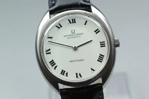 Vintage "Near Mint" Universal Geneve White Shadow Automatic 866102 Men's Watch - Picture 1 of 11