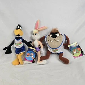 Vintage 1996 Space Jam Daffy Duck, Taz & Lola Bunny Plush Looney Tunes READ - Picture 1 of 7