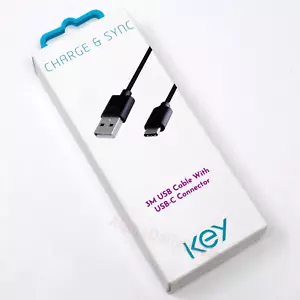 KEY USB-A to USB-C Type C Charging Sync Data Cable 10ft Samsung Google HTC LG - Picture 1 of 3